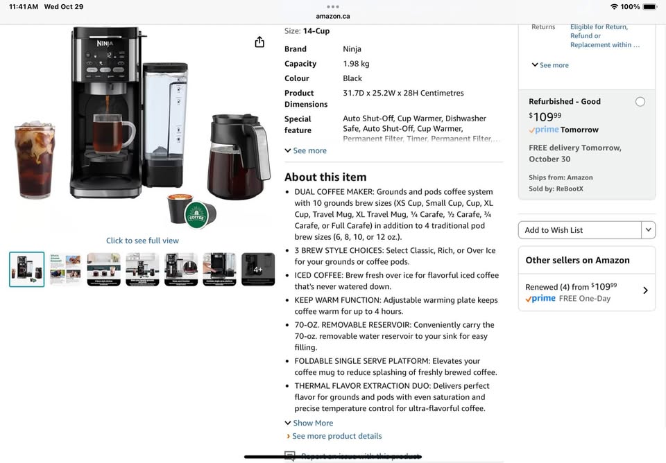 Ninja coffee machine - photo 2