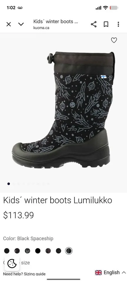Kids Kuama winter boots size 9.5 rated for -30 brand new image indicator(3)
