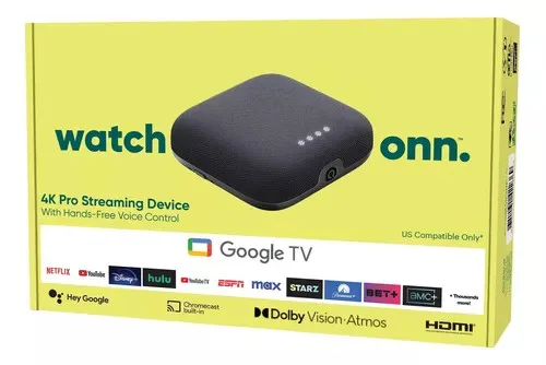 onn 4K Pro Streaming Device, Google TV Backlit Remote • TRIAL image indicator(4)