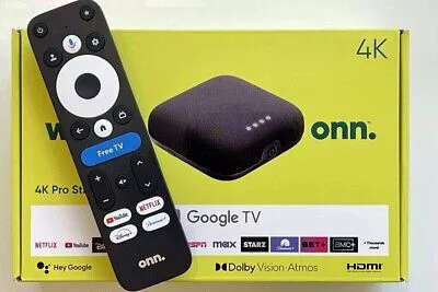 onn 4K Pro Streaming Device, Google TV Backlit Remote • TRIAL image indicator(5)