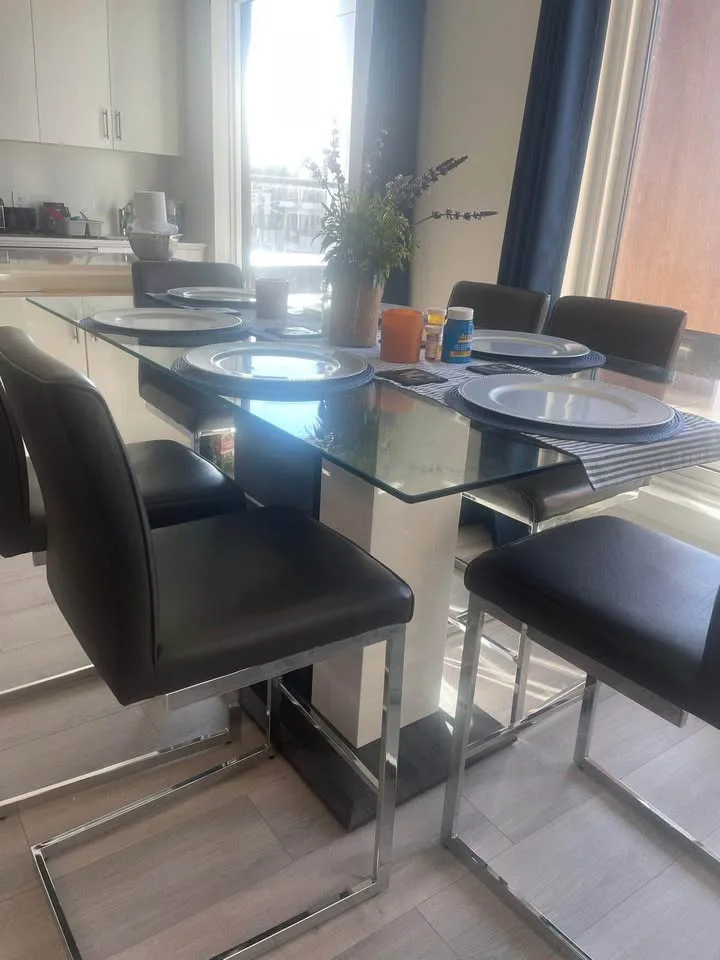 Counter height Dining table with 6 chairs image indicator(2)