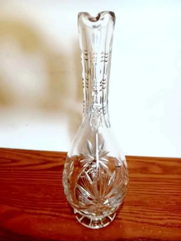 Pinwheel Mid Century Belgian Crystal Pitcher image indicator(5)