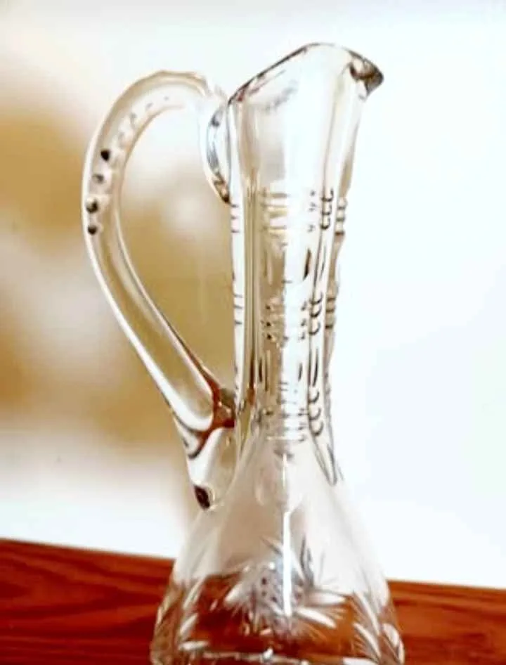 Pinwheel Mid Century Belgian Crystal Pitcher image indicator(6)