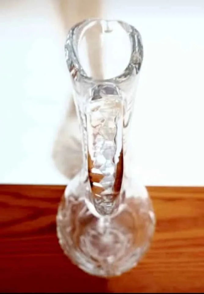 Pinwheel Mid Century Belgian Crystal Pitcher image indicator(7)