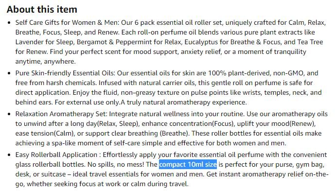 Essential Oils Roll On Set, Relaxation Gift For Women & Men - photo 3