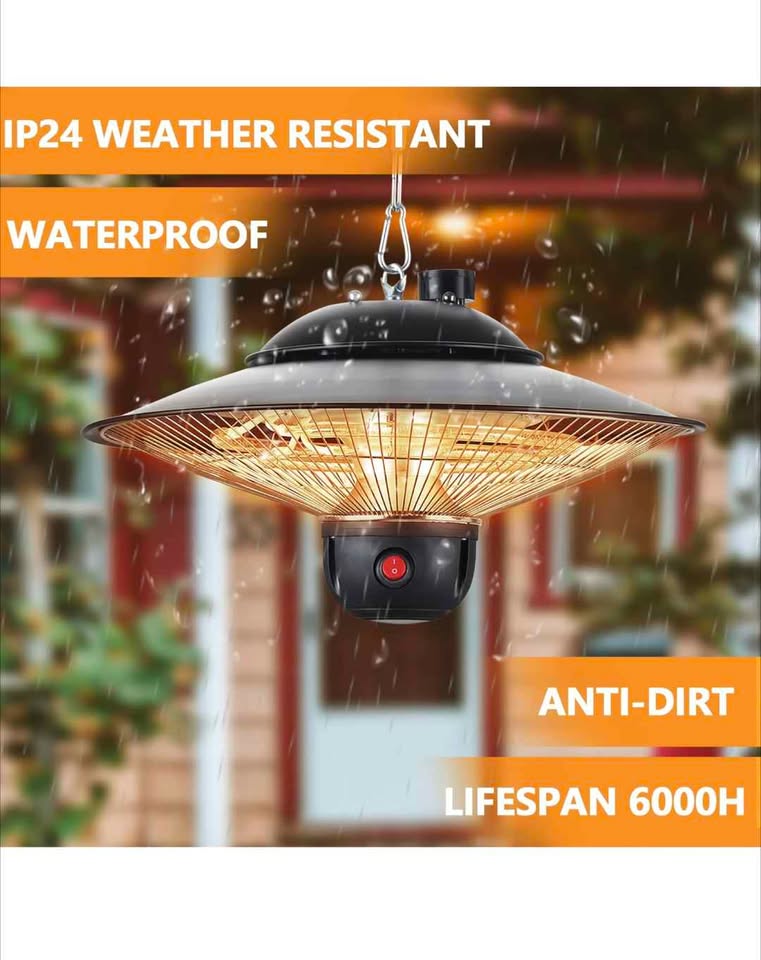 🔥 DONYER POWER Ceiling Mount Quartz Heater – 1500W (Black) - photo 3
