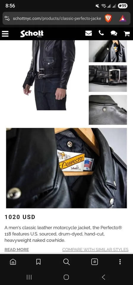 Schott NYC Perfecto Leather Motorcycle Jacket image indicator(7)