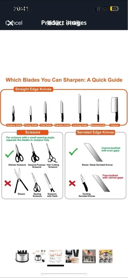 Brand new Knife & Scissors Sharpener, Kitchen Chef Sharpening To image indicator(3)