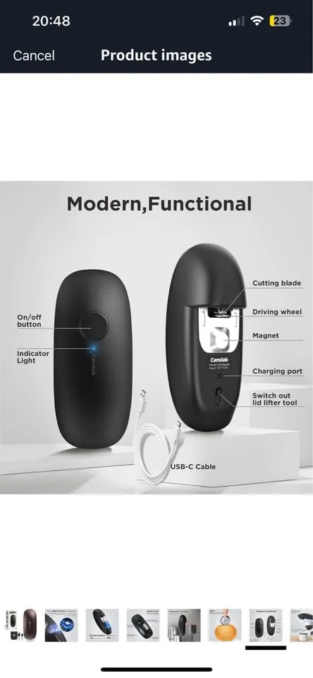 New Electric rechargeable can opener image indicator(7)