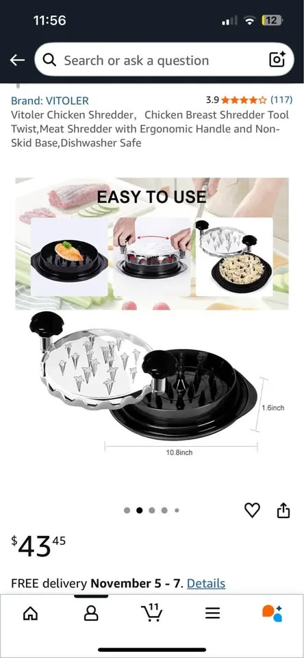 Chicken Shredder，Chicken Breast Shredder Tool Twist image indicator(2)