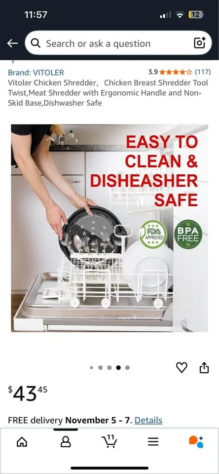 Chicken Shredder，Chicken Breast Shredder Tool Twist image indicator(6)