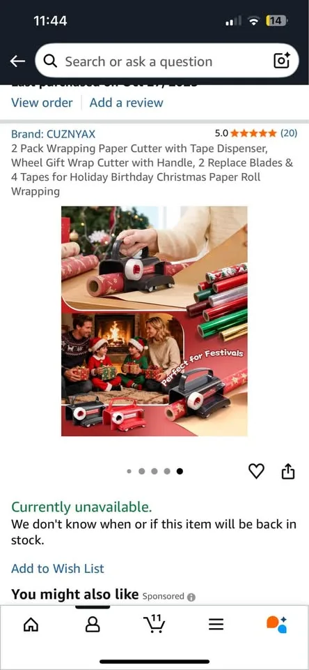 New 2 Pack Wrapping Paper Cutter with Tape Dispenser. It can als image indicator(8)