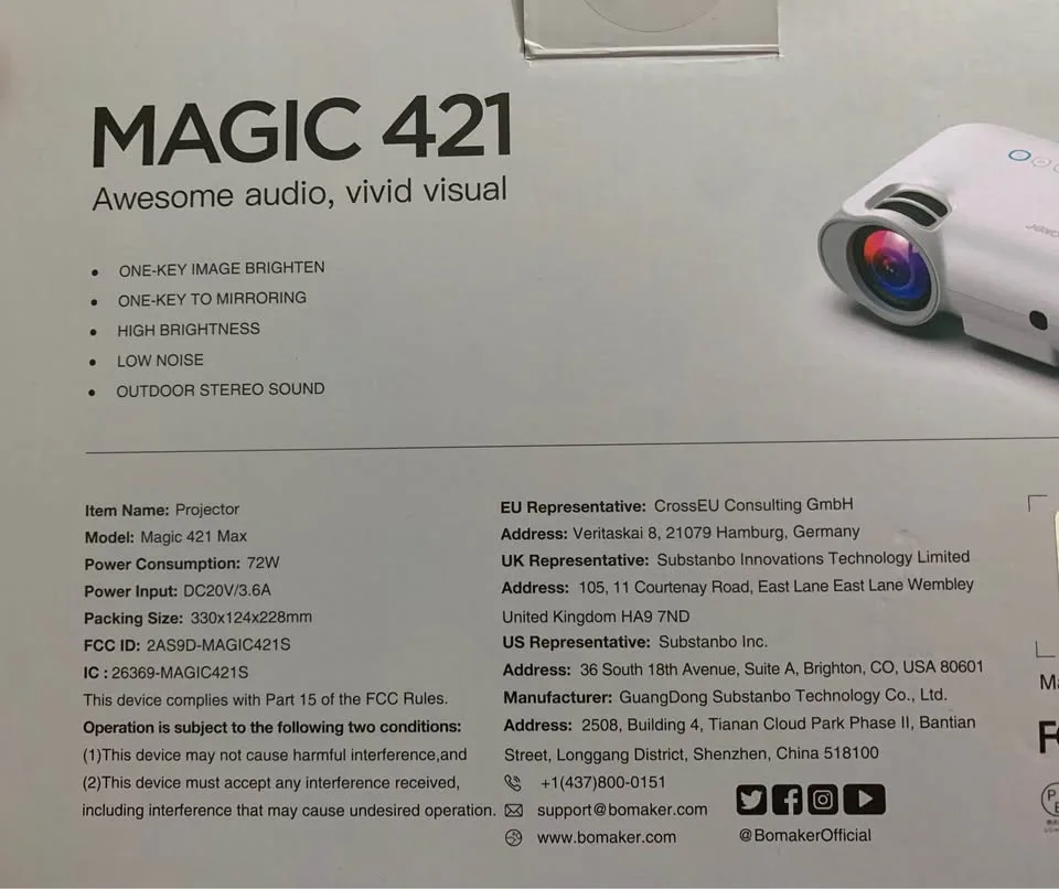 1080P 5G WiFi Projector, High Bright. In great condition image indicator(3)