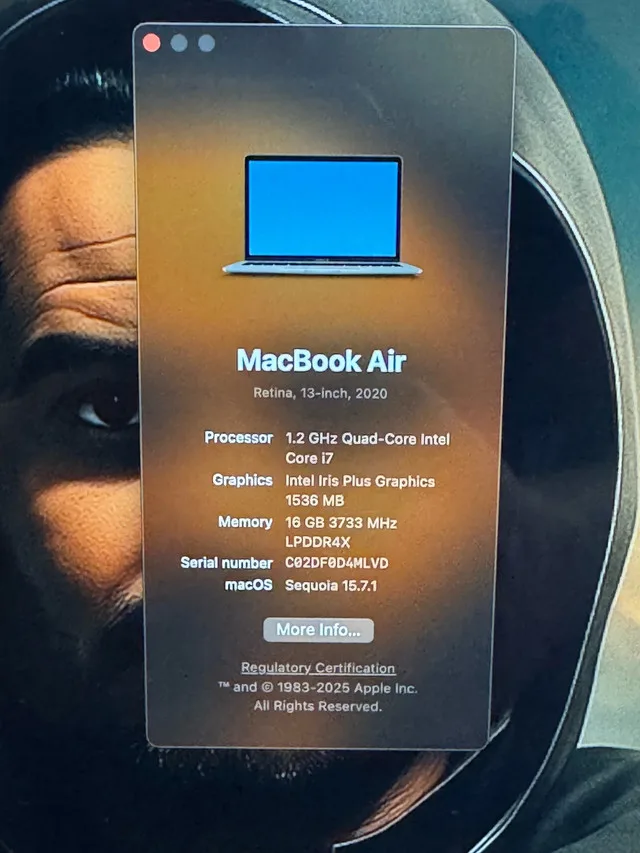 2020 MacBook Air Core i7 image indicator(3)