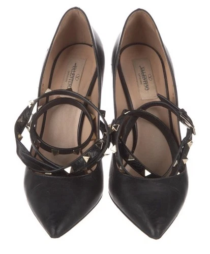 Valentino Womens Rockstud Strappy Stiletto Pumps Size 38 (7.5) - photo 3