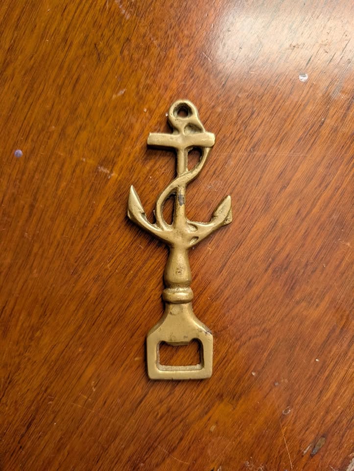 Solid Brass Anchor Bottle Opener