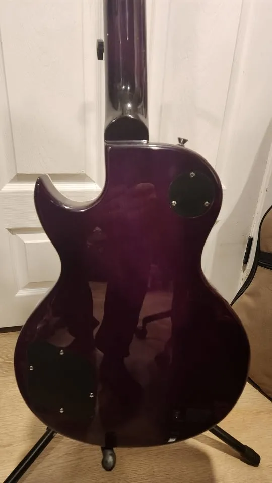 $200 Leo Jaymz SC Electric Guitar - Violet Flame image indicator(4)