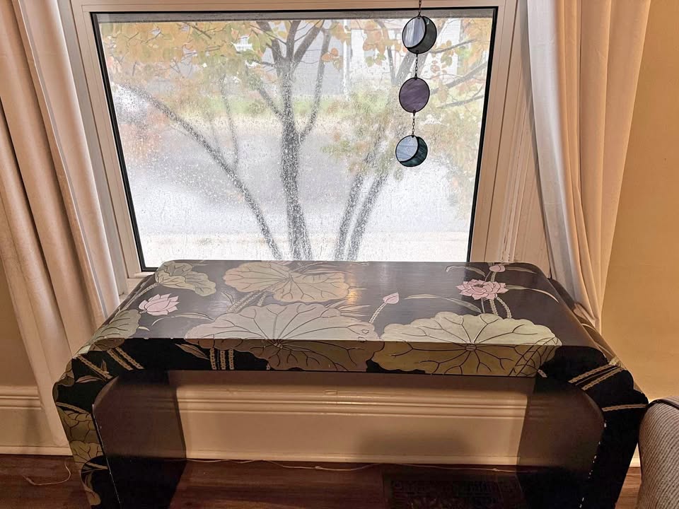 Chinese black lacquer table