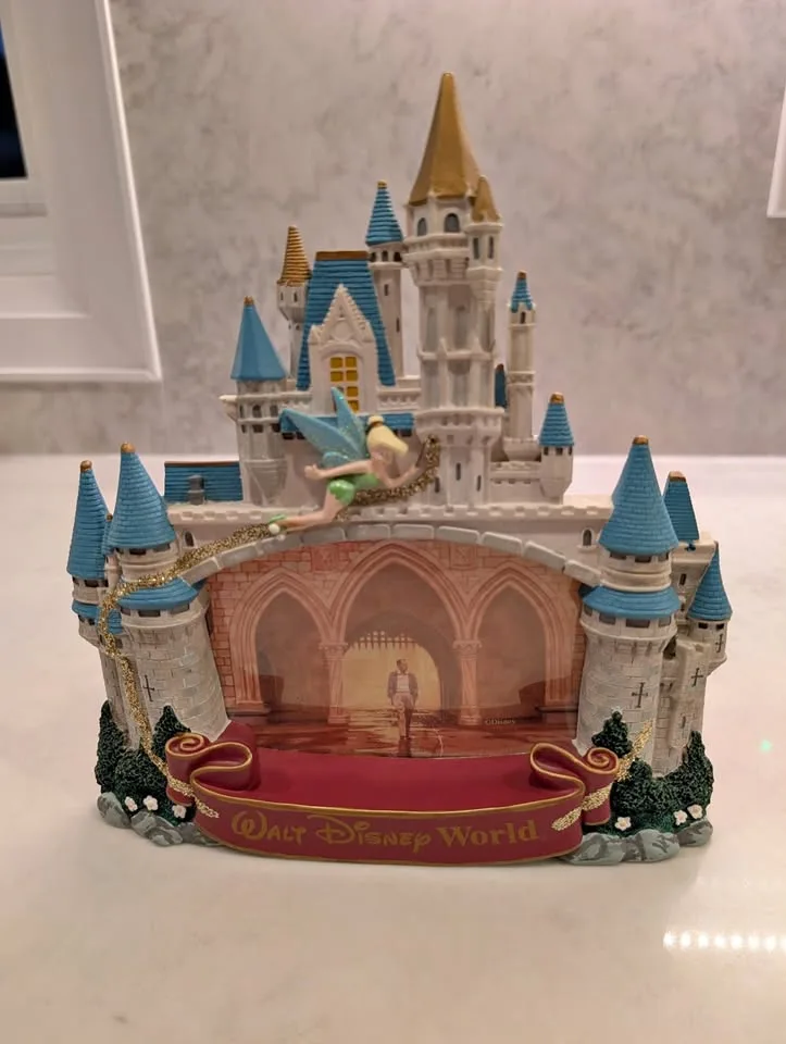 Vintage Disney World Cinderella Castle Tinker Bell 3D Picture Fr thumbnail