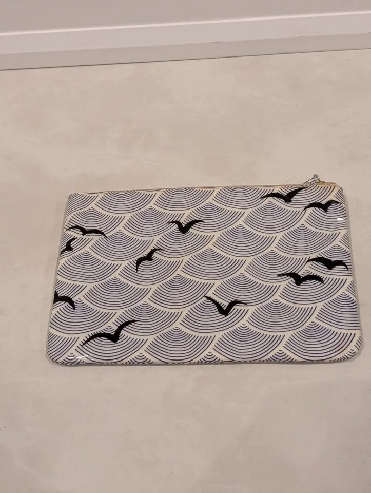 Kate Spade - Blue & White Bird Clutch Cosmetic Bag image indicator(4)