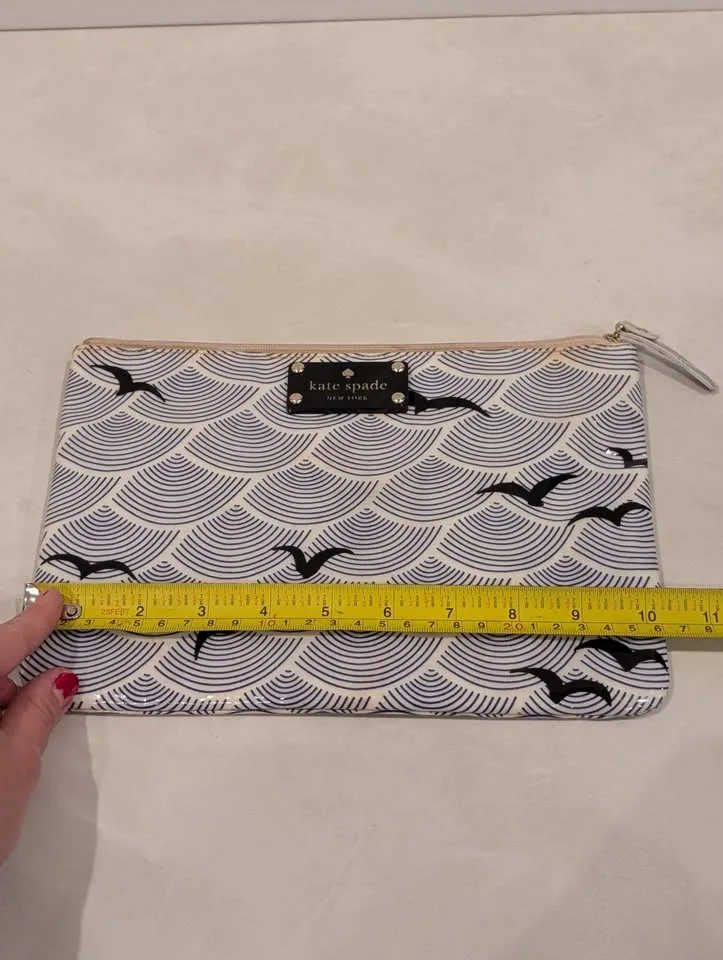 Kate Spade - Blue & White Bird Clutch Cosmetic Bag image indicator(7)