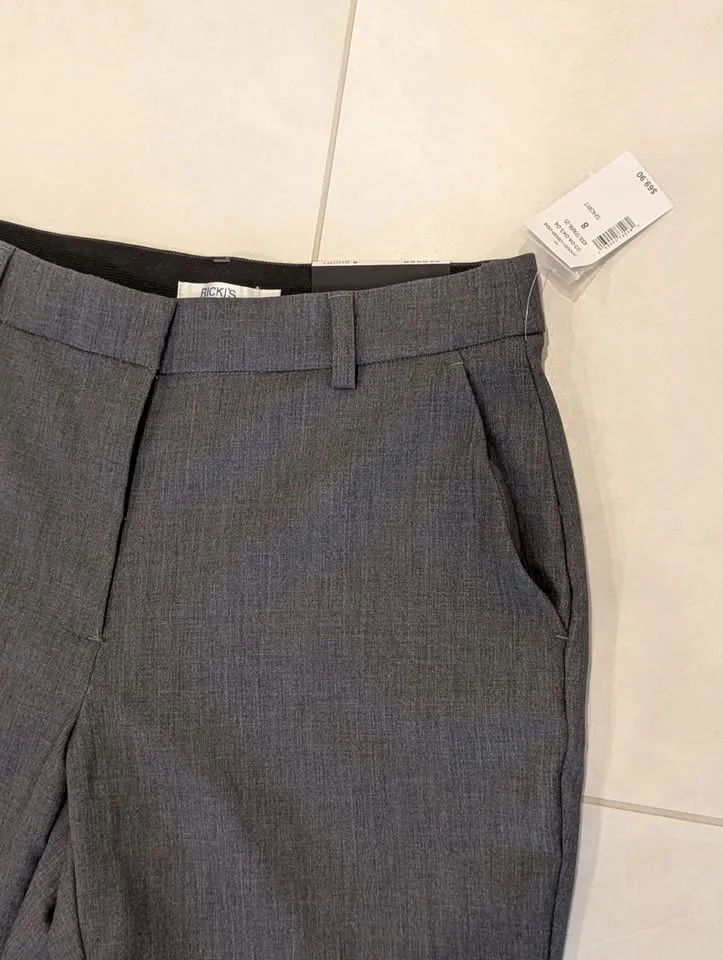 New Ricki's Parker Slim Ankle Pant Size 8 Short Grey image indicator(2)