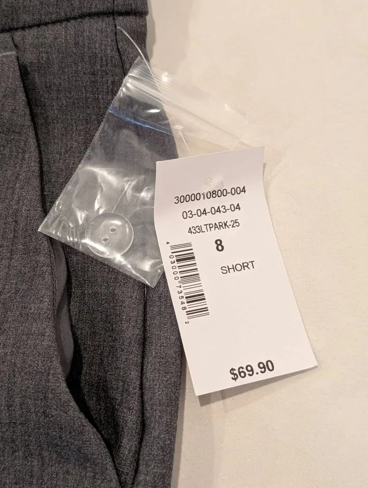 New Ricki's Parker Slim Ankle Pant Size 8 Short Grey image indicator(5)