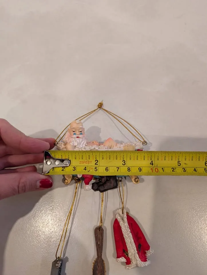 Vintage Santa In Bathtub Christmas Ornament image indicator(6)