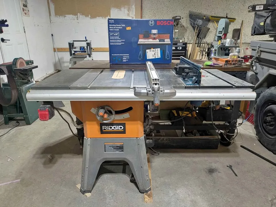 Ridgid 4512 Table saw with upgrades
