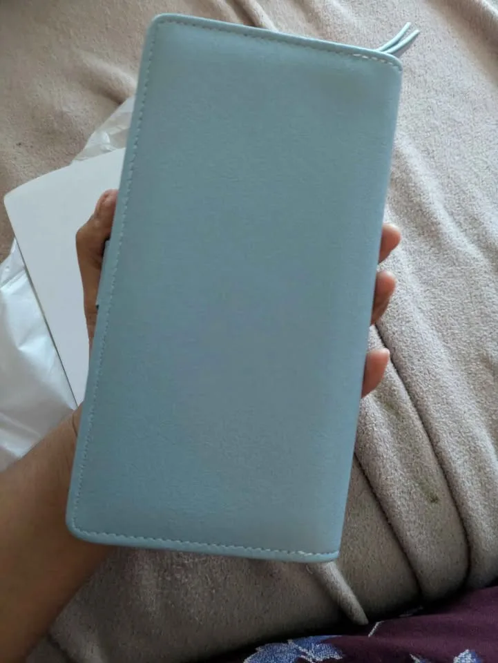 Brand new stylish blue color women wallet image indicator(2)