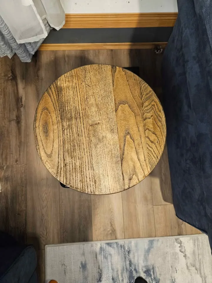 Refinished Wood & Metal Stool / Side Table image indicator(3)