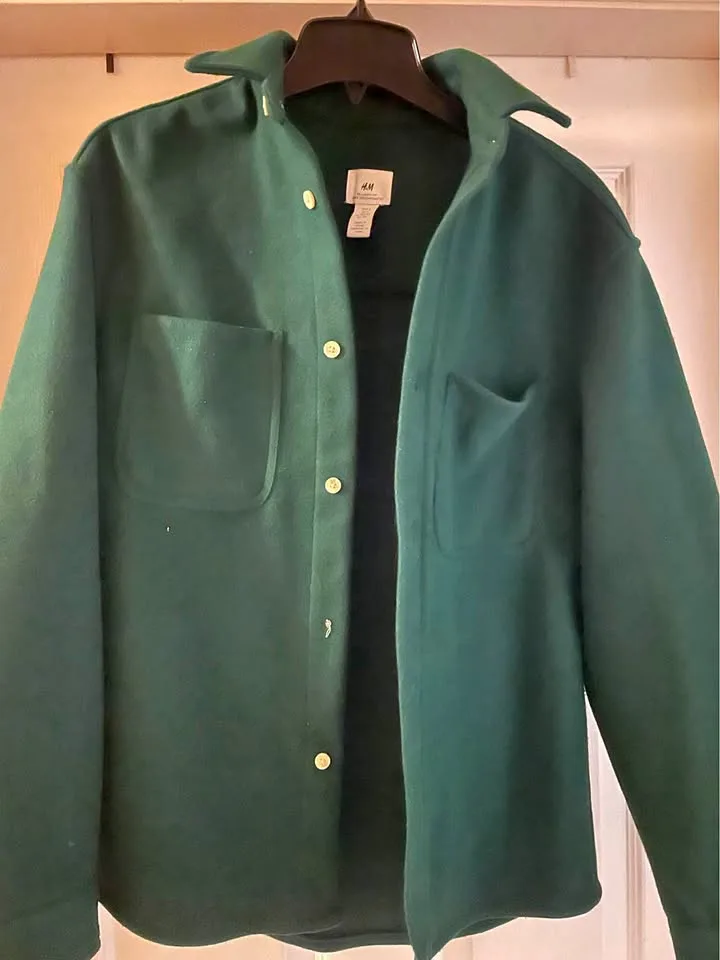 H&M Forest green shacket