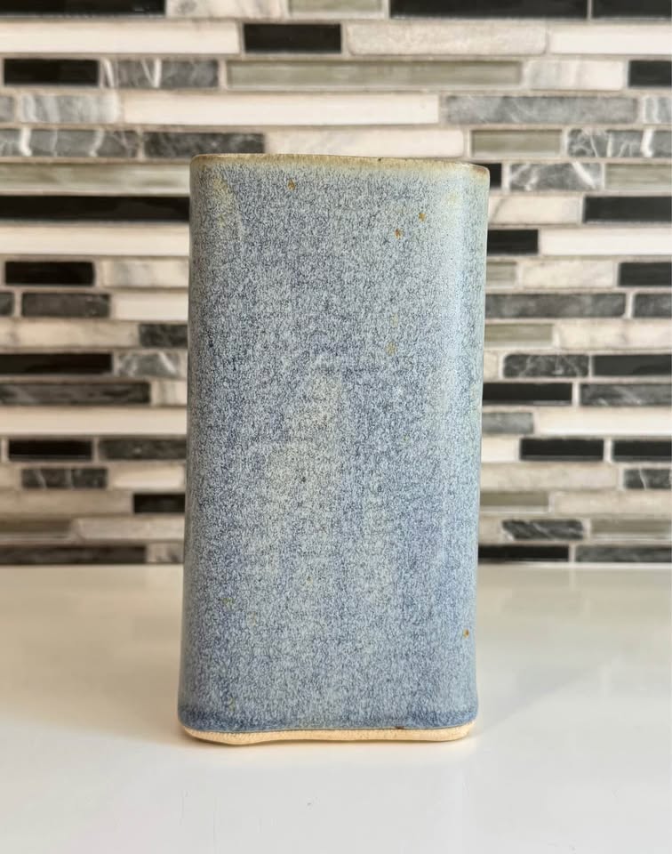 Handmade Blue Pottery Jug/Vase w/ Handle - photo 2