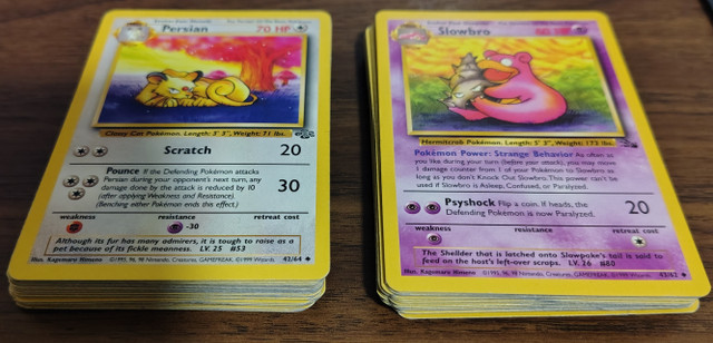 Pokemon Cards Jungle and Fossil Bulk Common & Uncommon 60 Cards