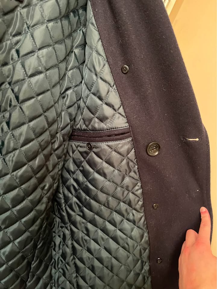 (Retail $220+) Ben Sherman Navy Blue Double Breasted Peacoat - photo 5