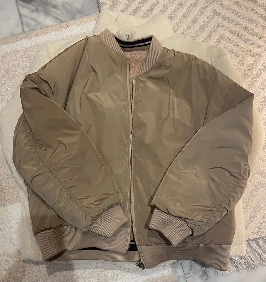 Woman fleece bomber jacket M both size image indicator(2)