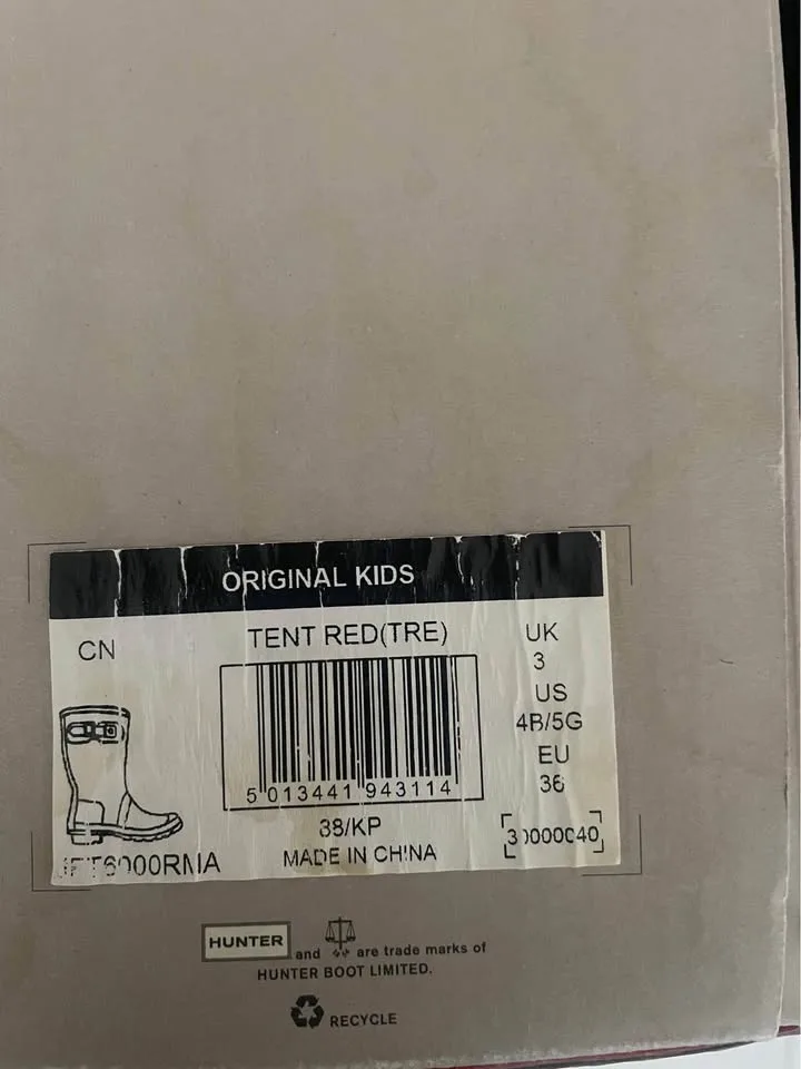 Hunter rainboots kids size image indicator(4)