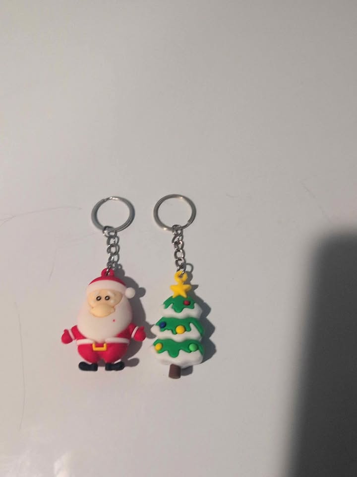 Christmas Keychains – Cute Santa & Tree Charms | Stocking Stuffe