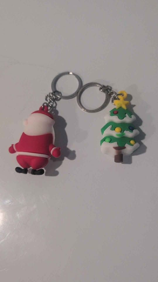 Christmas Keychains – Cute Santa & Tree Charms | Stocking Stuffe - photo 2