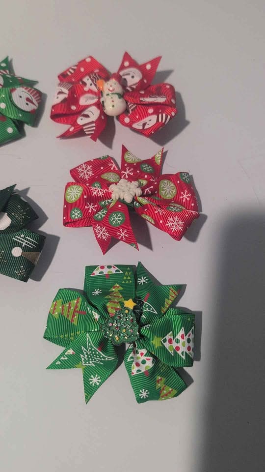 Christmas Hair Bows – Festive Holiday Clips for Kids & Gifts 🎁✨ - photo 2