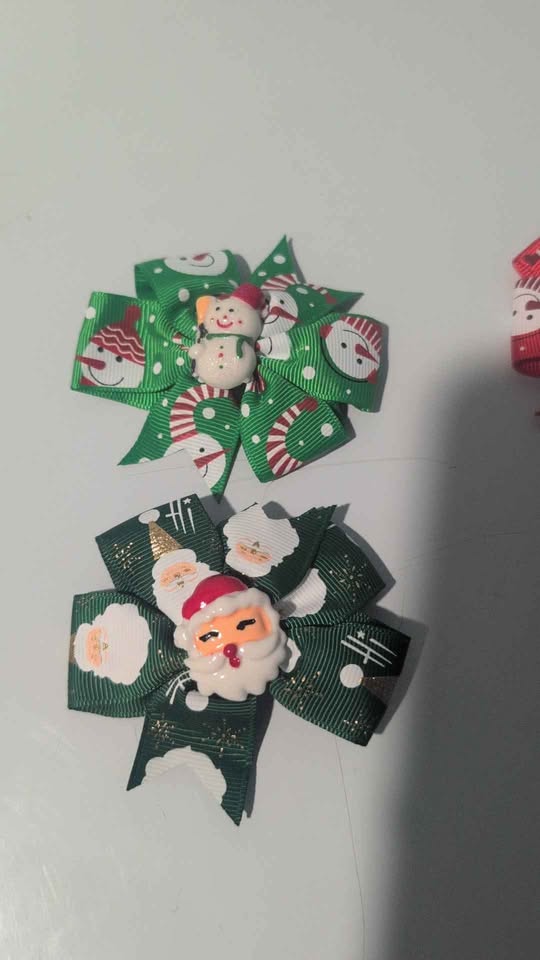 Christmas Hair Bows – Festive Holiday Clips for Kids & Gifts 🎁✨ - photo 3