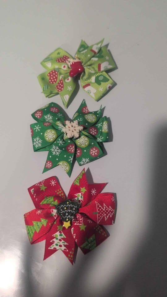 Christmas Hair Bows – Festive Holiday Clips for Kids & Gifts 🎁✨ - photo 4