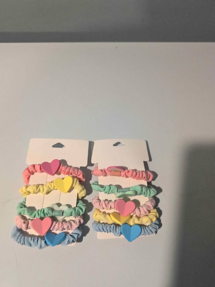 Heart Scrunchie Sets – Adorable Pastel Hair Accessories