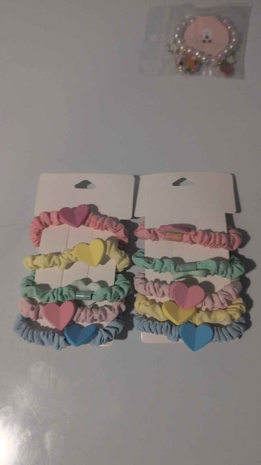 Heart Scrunchie Sets – Adorable Pastel Hair Accessories - photo 3