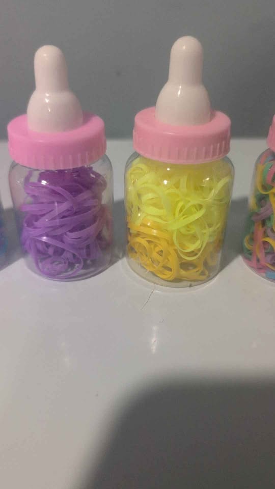 Mini Hair Elastic Sets in Baby-Bottle Containers - Cute & Practi - photo 2