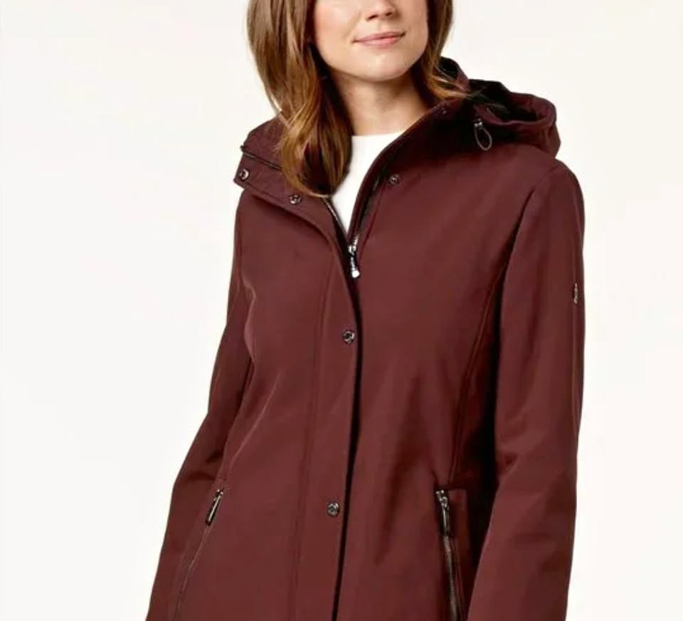NWT Calvin Klein Maroon/Burgundy Raincoat Jacket