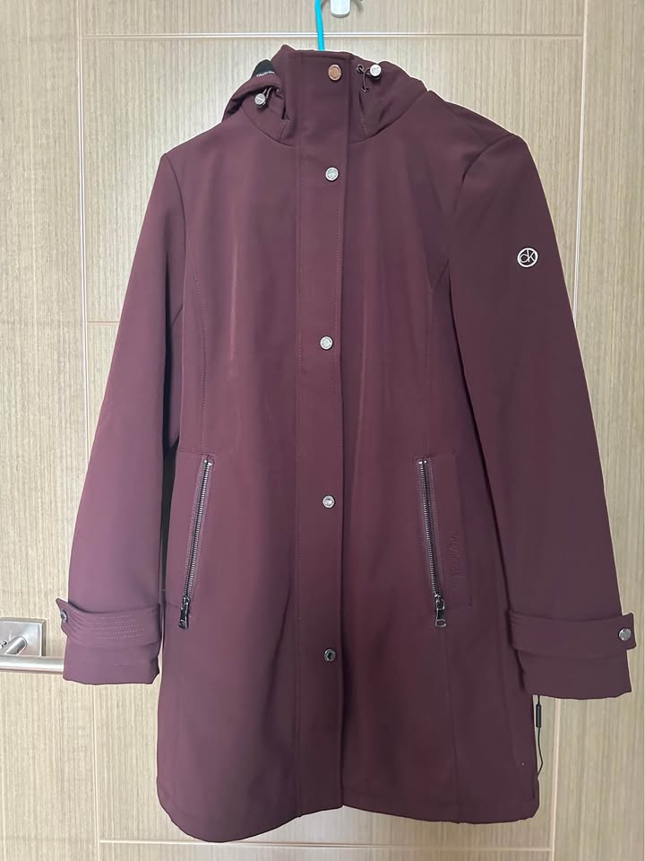 NWT Calvin Klein Maroon/Burgundy Raincoat Jacket - photo 3
