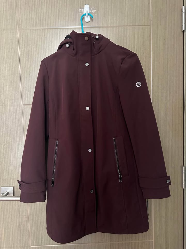NWT Calvin Klein Maroon/Burgundy Raincoat Jacket - photo 4