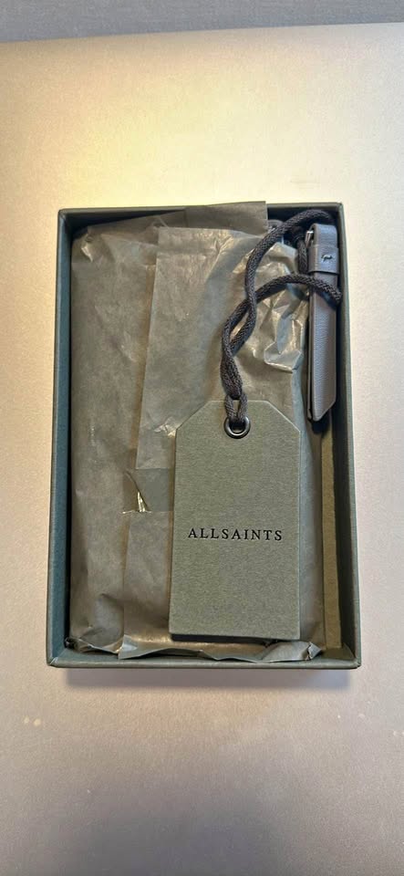 NWT ALLSAINTS Light Gray Leather Wallet - photo 2