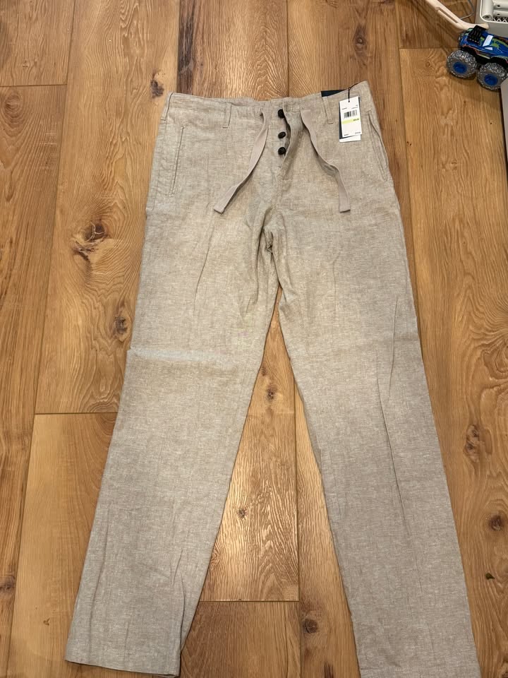 Perry Ellis Men's Drawstring Linen Pant Mew 30x32 - photo 3